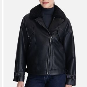 MICHAEL MICHAEL KORSFaux-Shearling Moto Coat